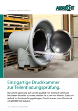 Produktdatenblatt Druckkammer von Albrecht