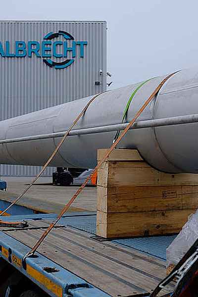 Outlet pipe for natural gas