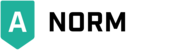 The ANORM logo features a green shield icon with a white letter A, followed by the bold black text NORM on a white background.